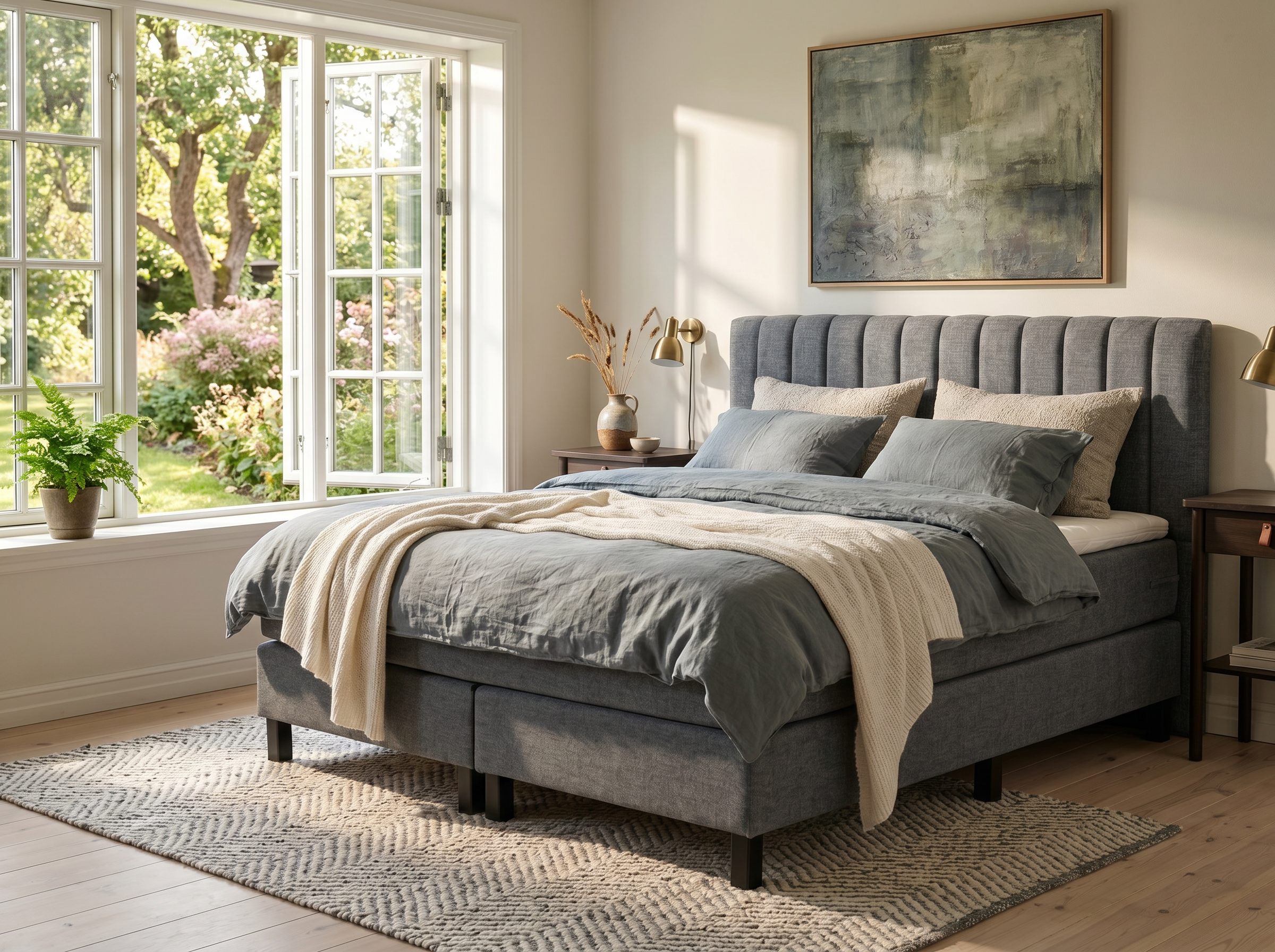 Lyon Box Spring Bett-Set mit Matratze