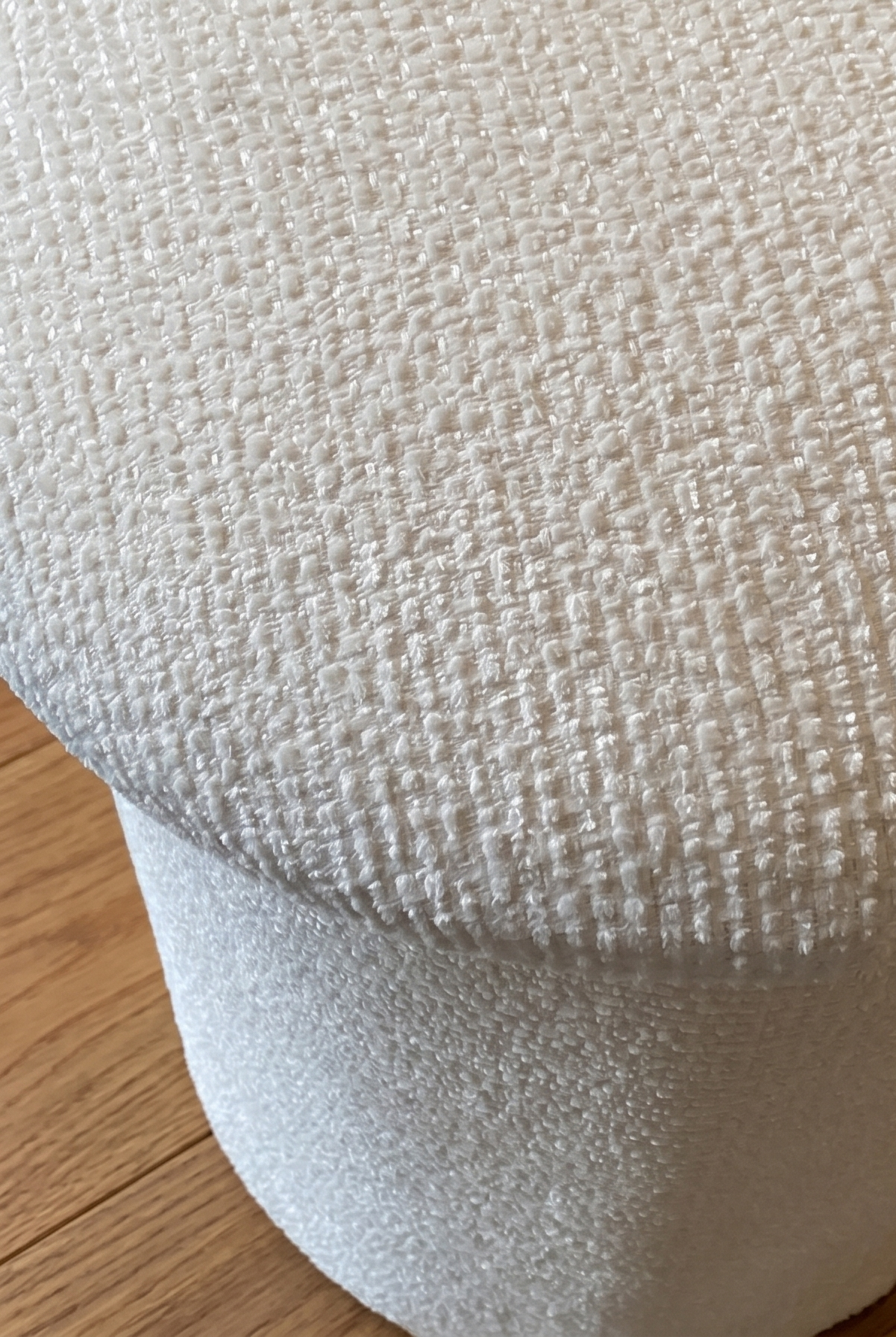 Schlafzimmer-Pouf Sitzpouf Weiss